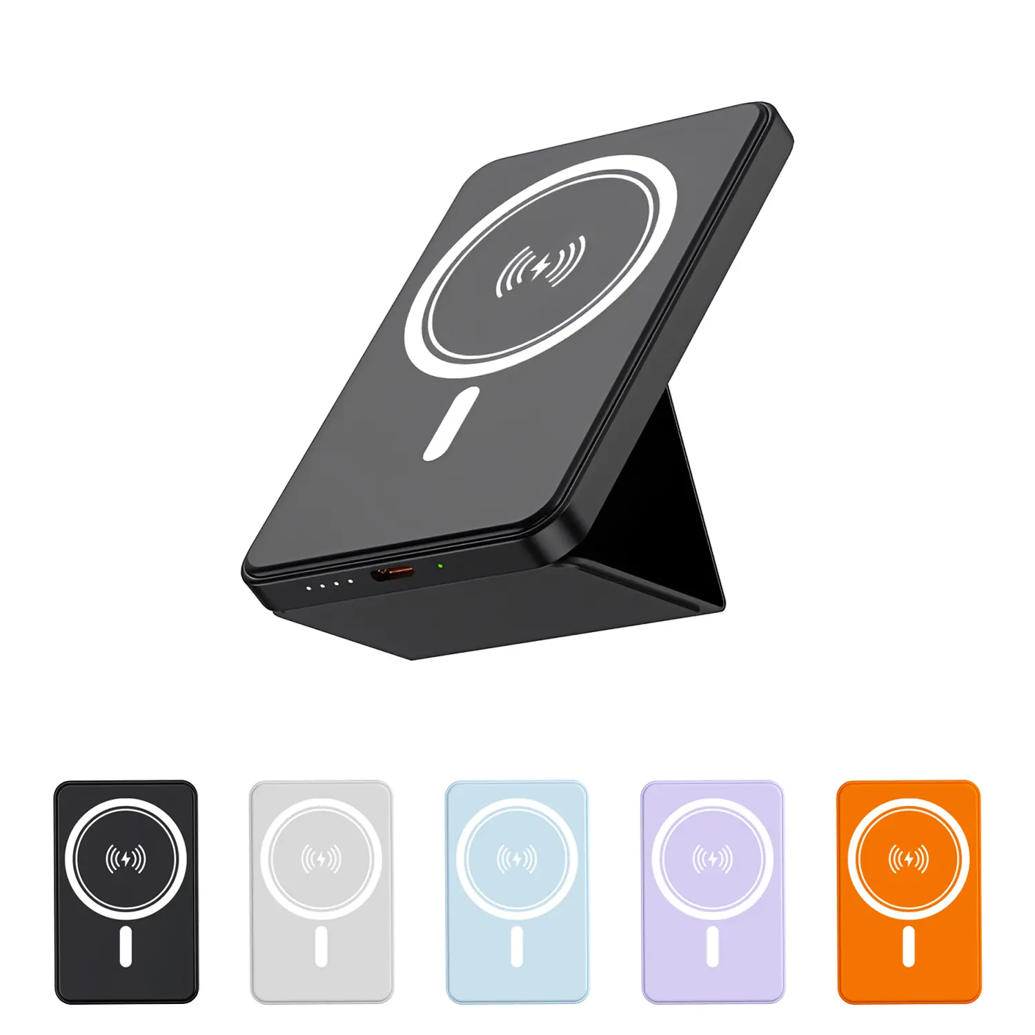 5,000mAh Magnetic Battery Power Bank, Wireless Portable Charger with Foldable Stand & C-C Port for iPhone 17/16/15/14/13/12 #DealsForYouDays