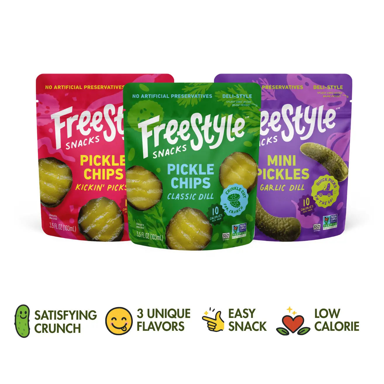 Pickle Variety Pack - 3 Bags - 3.5 oz
