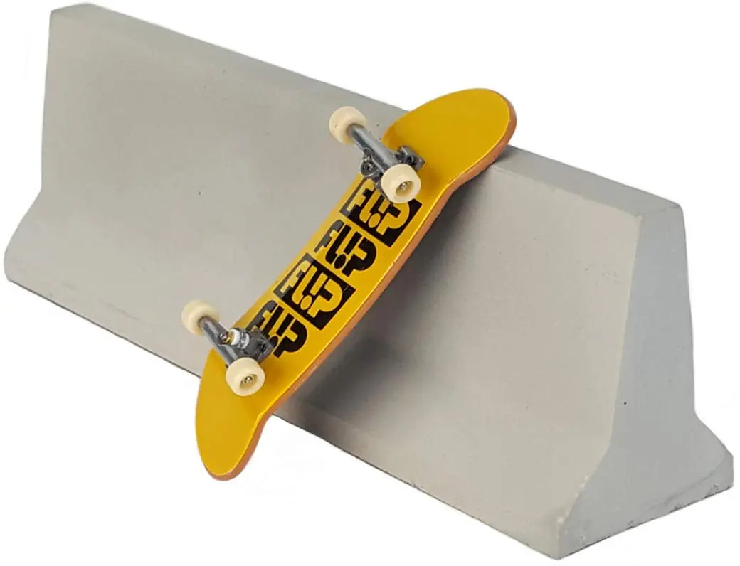1:12 Scale Mini Cement Jersey Barrier – Real Concrete Fingerboard Skatepark Obstacle for Diorama, Model Train Layout, Mini Construction Projects, Mini Scene Accessories – Handmade Small Batch USA