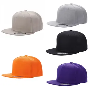 5pcs Sporty Style Poly Snapback Hats - Synthetic Material Construction, Snapback Closure System, Sporty Style Hats
