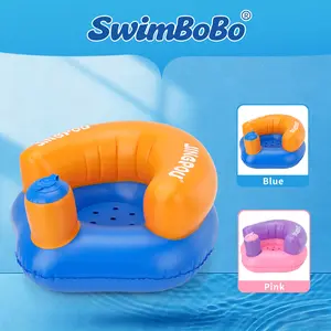 Swimbobo Baby Inflatable Seat, Anti-Fall Portable Baby Chair, Multi-Functional Bath Tub Beach Camping Indoor Use, Quick Inflate Durable PVC Material