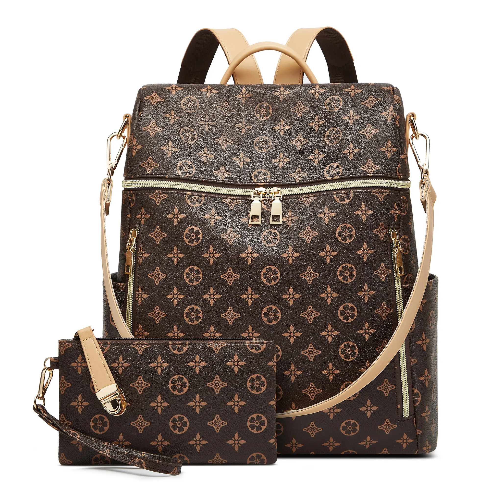 Coffee Triple Zipper