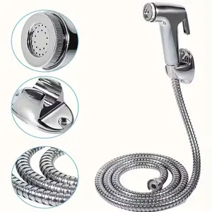 Handheld Shower Bidet Set, Toilet Spray Gun, Booster Flusher Nozzle, Bathroom Shower Head, Handheld Spray Gun, 1pc Bathroom Accessories, Toilet Bidet Sprayer