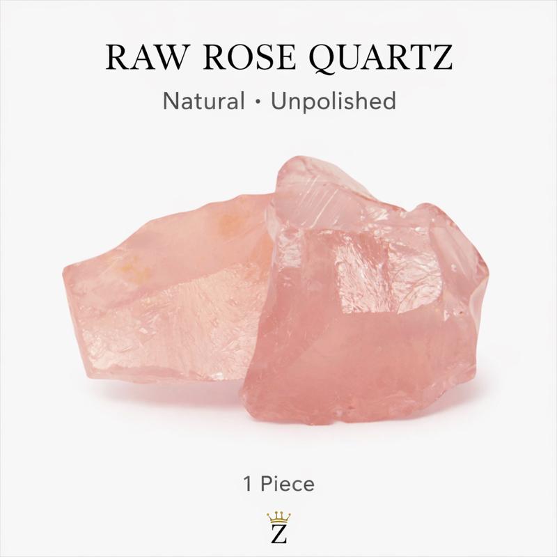 Raw Rose Quartz Gemstone - Natural Pink Crystal Love & Healing Stone Unpolished Energy Piece 2-4 Inches Light Pink to Deeper Rose Tones Intention-Powered