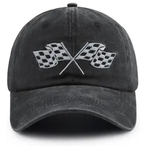 Checkered Flag Decorations for Women Men, Racing Flags Baseball Cap, Race Car Party Favors Hats, Christmas Birthday Gifts for Dad Mom Papa Husband