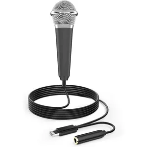 Mini Microphone for  iPad Small ASMR  Microphone for  Video Recording Singing, Vlogging, Podcasting YouTube (1 PCS Black)