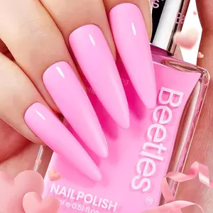 Beetles Single Color Nail Polish ,No UV lamp needed,Long Lasting & Quick Dry,Clear for Women,Nails Art,Nails at home,Manicure Beauty Products Pigment Translucent   #cozyvibes #effortlessbeauty  Salon   Daily Gift Cutics Cosmetic