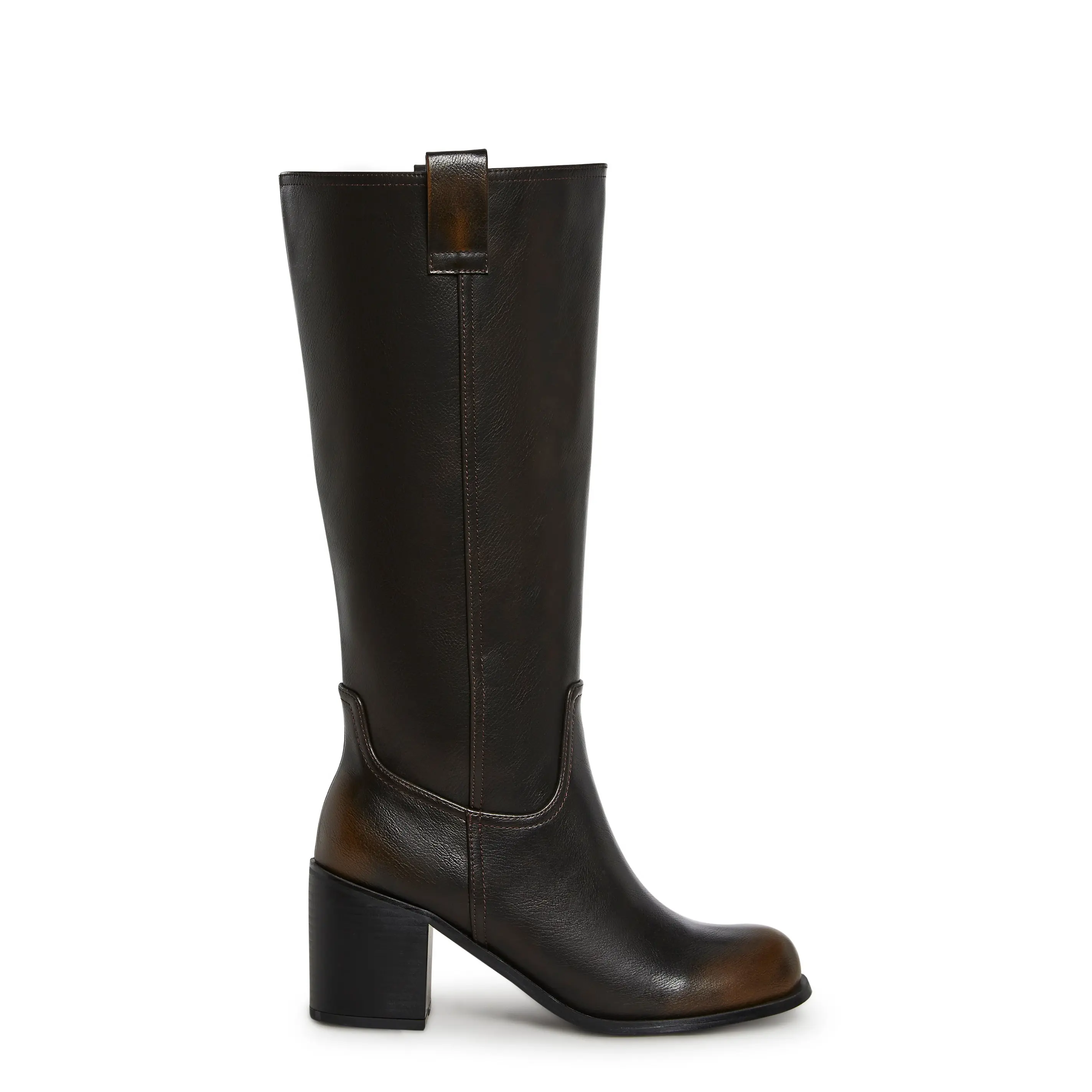 Luster Vegan Leather Boots - Brown