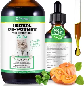 Specifically Formulated for Cats, Cats Natural Broad Spectrum Treatment with Probiotics, Herbal Cleanse, Digestive Support for All Cat Breeds, Gut Health, Puppy & Kitten, Supplement Drops for Pets