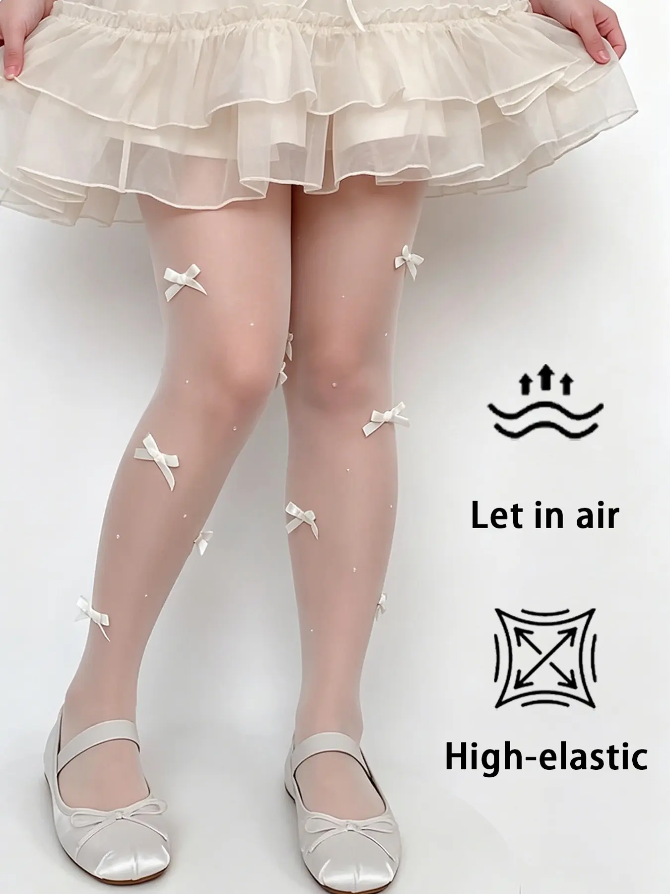Sweet Girl Versatile Jumpsuit, High Elastic Breathable 3D Bow Design, All-Season Slim-Fit Fashion, All over Print Pattern