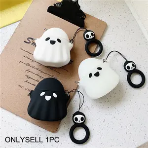 1 ghost headphone case,Cute wireless Bluetooth earphone case, drop resistant, durable and stylish accessory, suitable for AirPods pro3/1/2/3/4/pro/pro2(Different models may have different shapes)