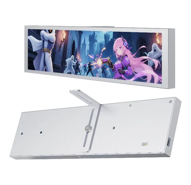 MiraBox 9.16 inches <20inches Hardware Display - HD IPS Panel, DIY Secondary PC Monitor, Aluminum Alloy Frame, No Software Needed, Supports Custom Video, GIFs, System Stats (CPU/GPU/Temp), Universal Mounting - Ideal for Gaming, Offices