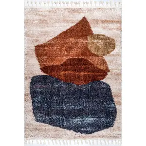 Kassidy Shaggy Contemporary Tassel Area Rug