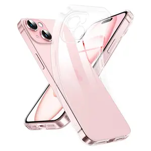 1 Pcs Clear Soft TPU Shockproof Phone Case, For iPhone17 Promax/17Pro/16Plus/16/15/14/13/12/11's case, Stylish and Durable Shockproof Protection,  Perfect for Your Phone, Anti-yellowing Phone Protective Cover, Iphone case, Accessories