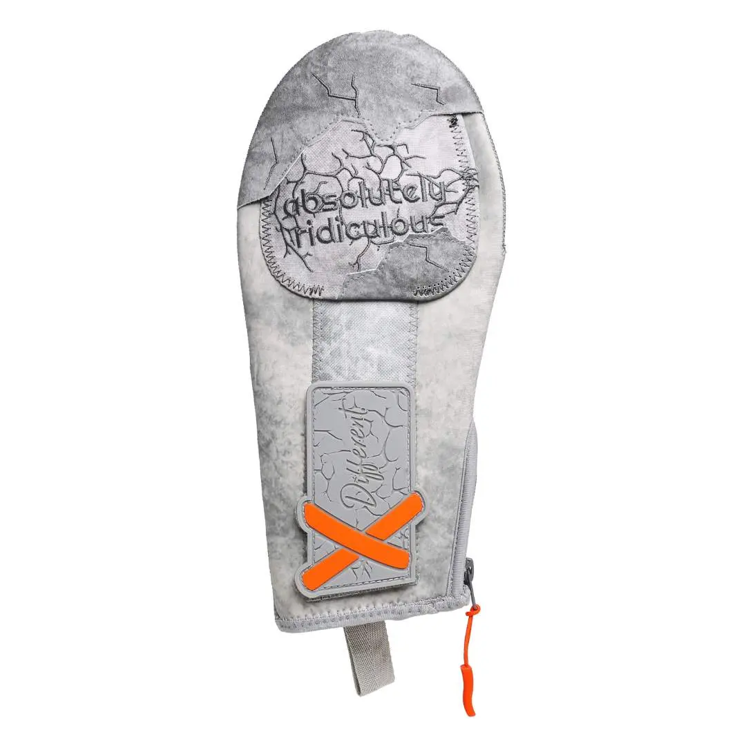 Hybrid Sliding Mitt in Cement Style, Pro-Grade Baseball Accessory with Angled Hand Slot, Zipper Closure & Removable Strap, Baseball Equipment, Snug Wrist, Patent-Pending, Chosen By All-Stars