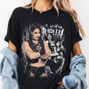 Rhea Ripley Grunge T-Shirt, Fan Gift 90s Vintage Fan Favorite Tee Shirt