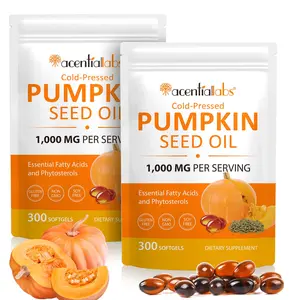600 Count (10-Month Supply) Pumpkin Seed Oil with Saw Palmetto 3000mg - Cold-Pressed Supplement for Hair, Prostate & Bladder Support*, with Essential Fatty Acids & Phytosterols, Non-GMO, Easy-to-Swallow Softgels,