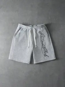 Men's elastic drawstring waist shorts, men's loungewear shorts set, men's casual shorts.
