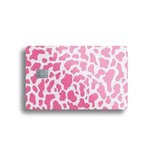 Pink Cow Print Card Skin