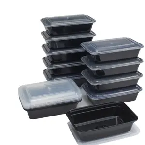 30-Piece Meal Prep Food Storage Containers for Kitchen Organization - Organiser, Boxes Lids Rectangular Set Utensils
