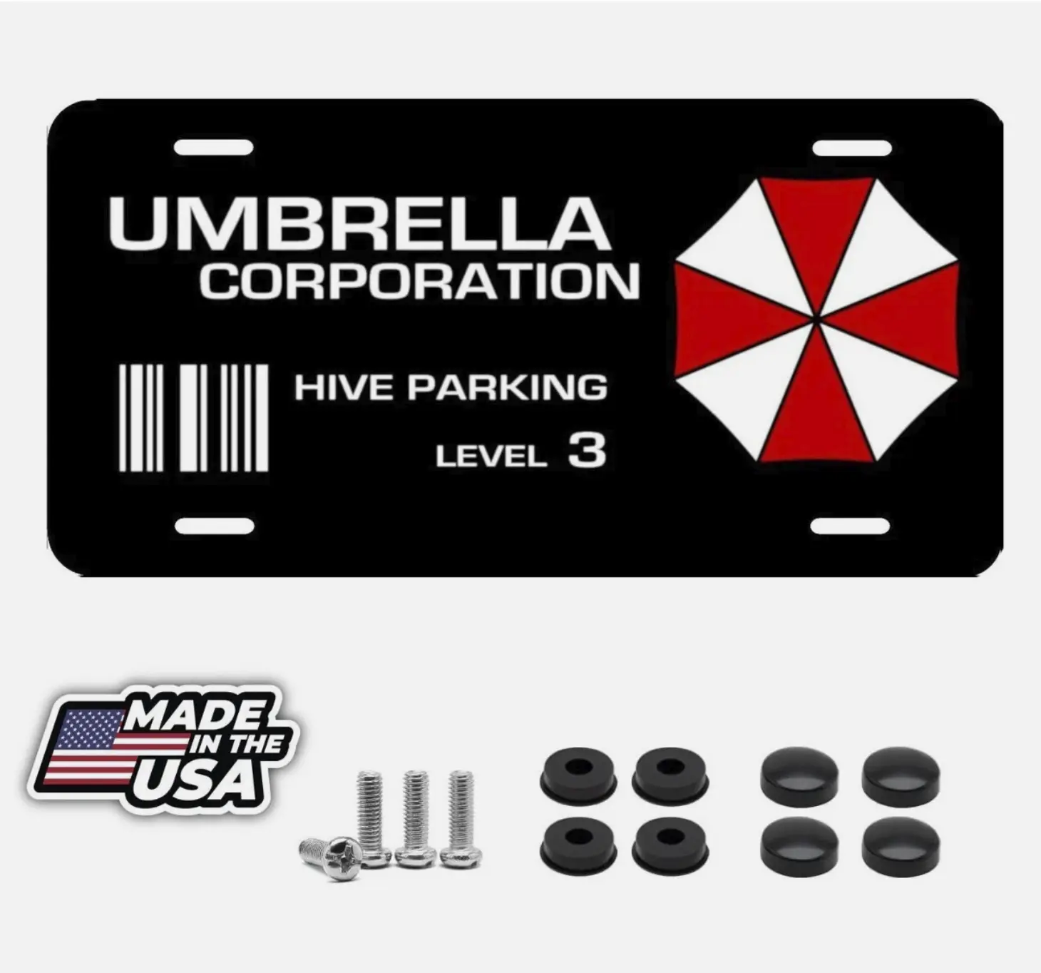 Umbrella Corporation, Zombie, License Plate New Car Tag Metal Aluminum, USA