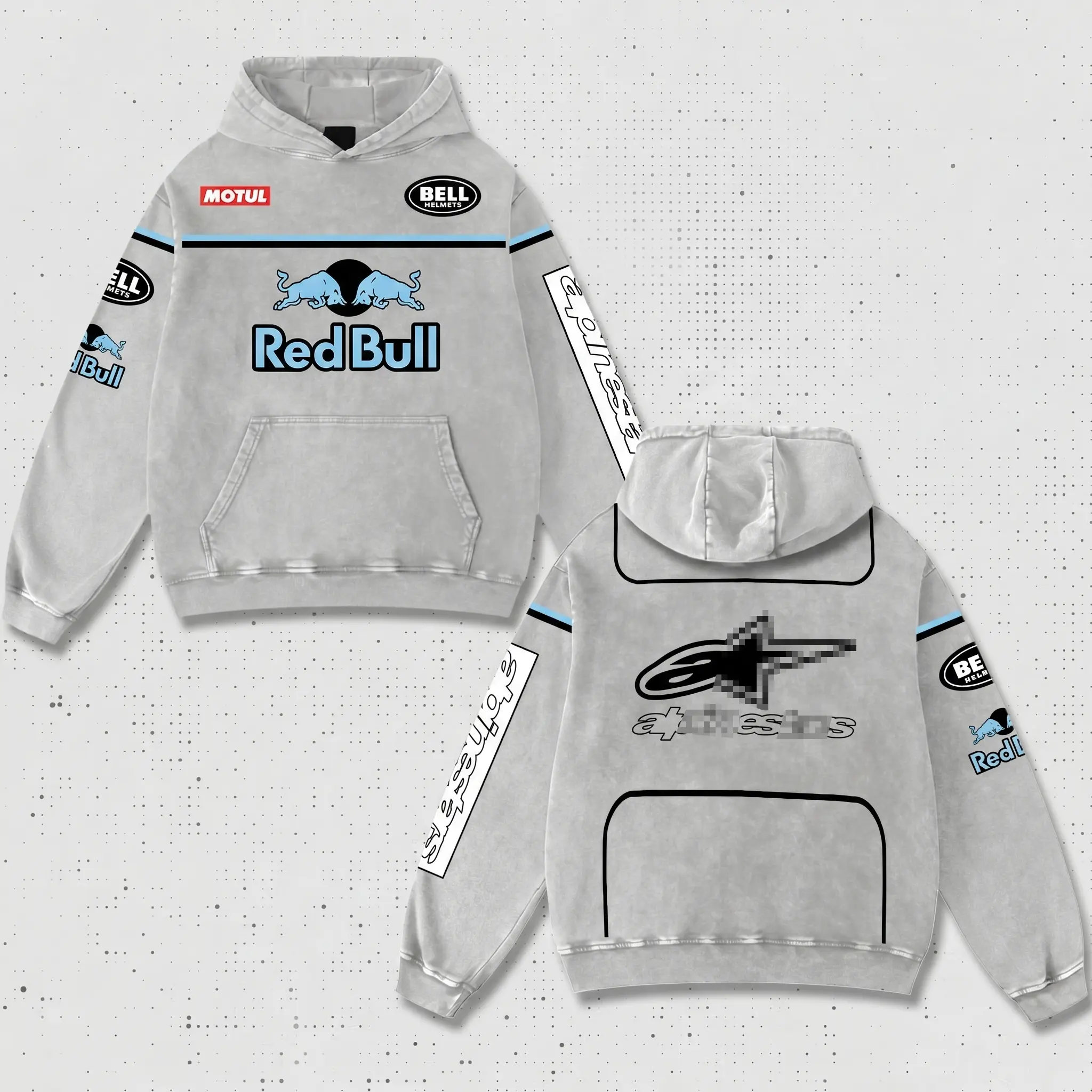 Retro Bell Hellmets x The Iced Red Racing Hoodie Washed Black, MotoGP World Championship Enthusiast, Motorcycle Off Road Dirt Bike Graphic Streetwear, Heavyweight Biker Sweatshirt, Moto Gear Motorbike Apparel Men’s Aesthetic Y2K Racing Jacket Style