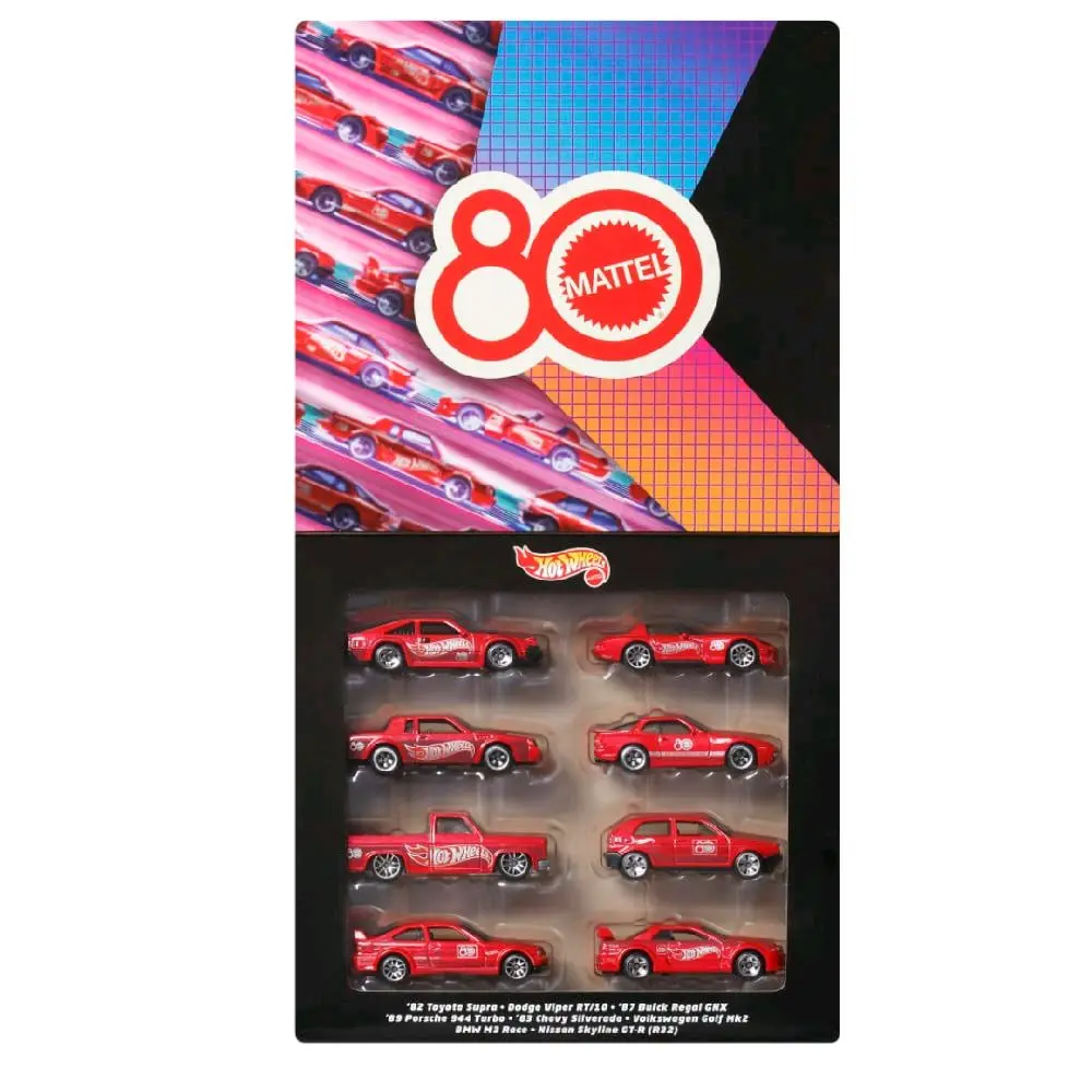 Hot Wheels 2025 Silver Series Mattel 80th Anniversary Box Set - 8 pack