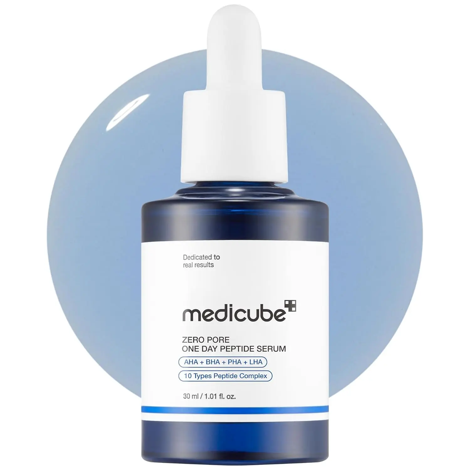 [Official Medicube Partner] Zero Pore One-day Peptide Serum 30mPore Refining & Oil Balancing Serum | AHA, BHA, PHA, LHA + Copper Peptide, Daily Pore-Focused Care for Firmness
