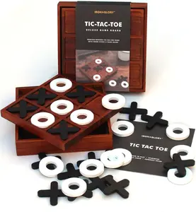 Iron & Gory - Noughts And Crosses - Wooden Board Games - Travel Games