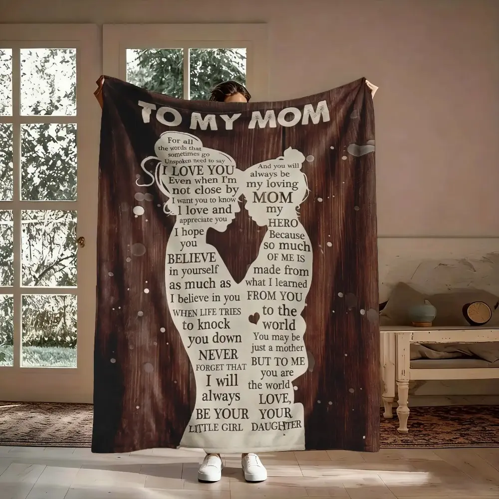 Buttery Soft Cozy Flannel Throw Blanket - Versatile Bedding Gift for Mom from Son, Ideal for Mother's Day, Birthday, Christmas, Buttery Soft Blankets