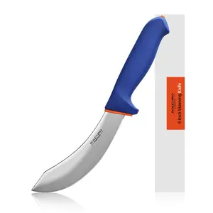 BOLEXINO 6 Inch Professional Skinning Butcher Knife With Non-Slip SoftGrip, Sharp & Solid For Separating Skin From Meat, For Home Kitchen Slaughterhouse & Restaurant, X50CrMoV15 German Steel