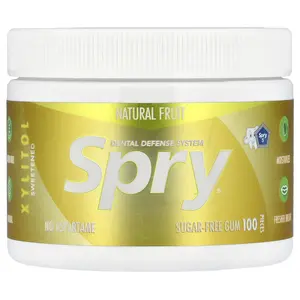 Xlear Spry®, Sugar-Free Chewing Gum, Natural Fruit, 100 Pieces Xlear Spry®, Sugar-Free Chewing Gum, Natural Fruit, 100 Pieces