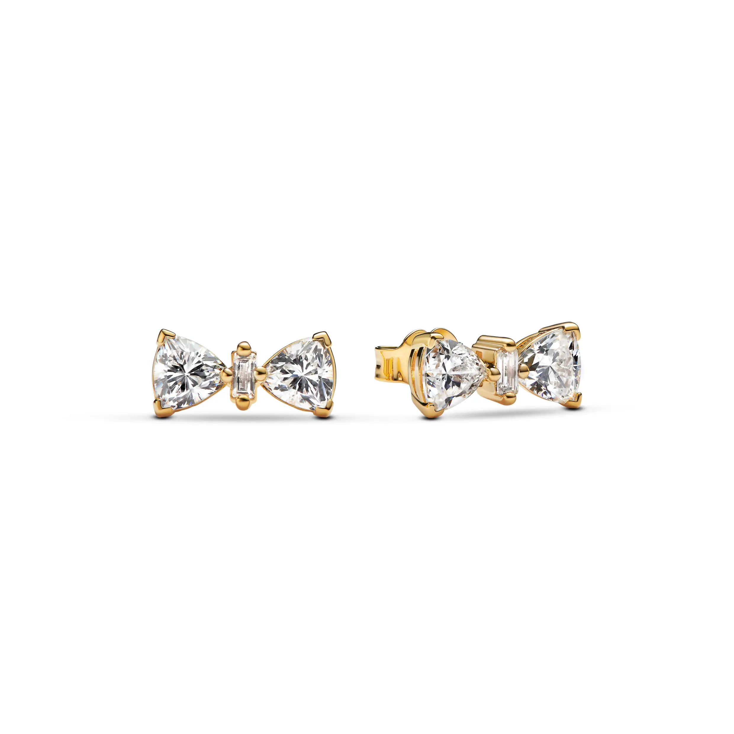 Pandora Timeless Sparkling Bow Stud Earrings 263507C01, Classic, Unisex, Us, Adults, Semiprecious Stones, Everyday Wear, Daily, No Warning Applicable