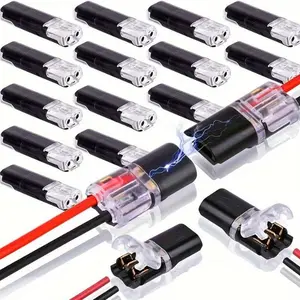 60pcs Double-Wire Plug-in Connector with Locking Buckle, Quick-Clip Fasteners Multi-Purpose Snap-On Blocks for Strip Lights DIY Crafting, Low-Voltage Decor & Model Kits