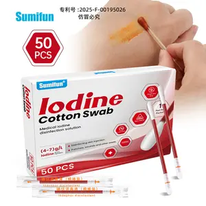 Sumifun Disposable Breakable Iodine Swabs Alcohol Swabs Home Travel Emergency Disinfection