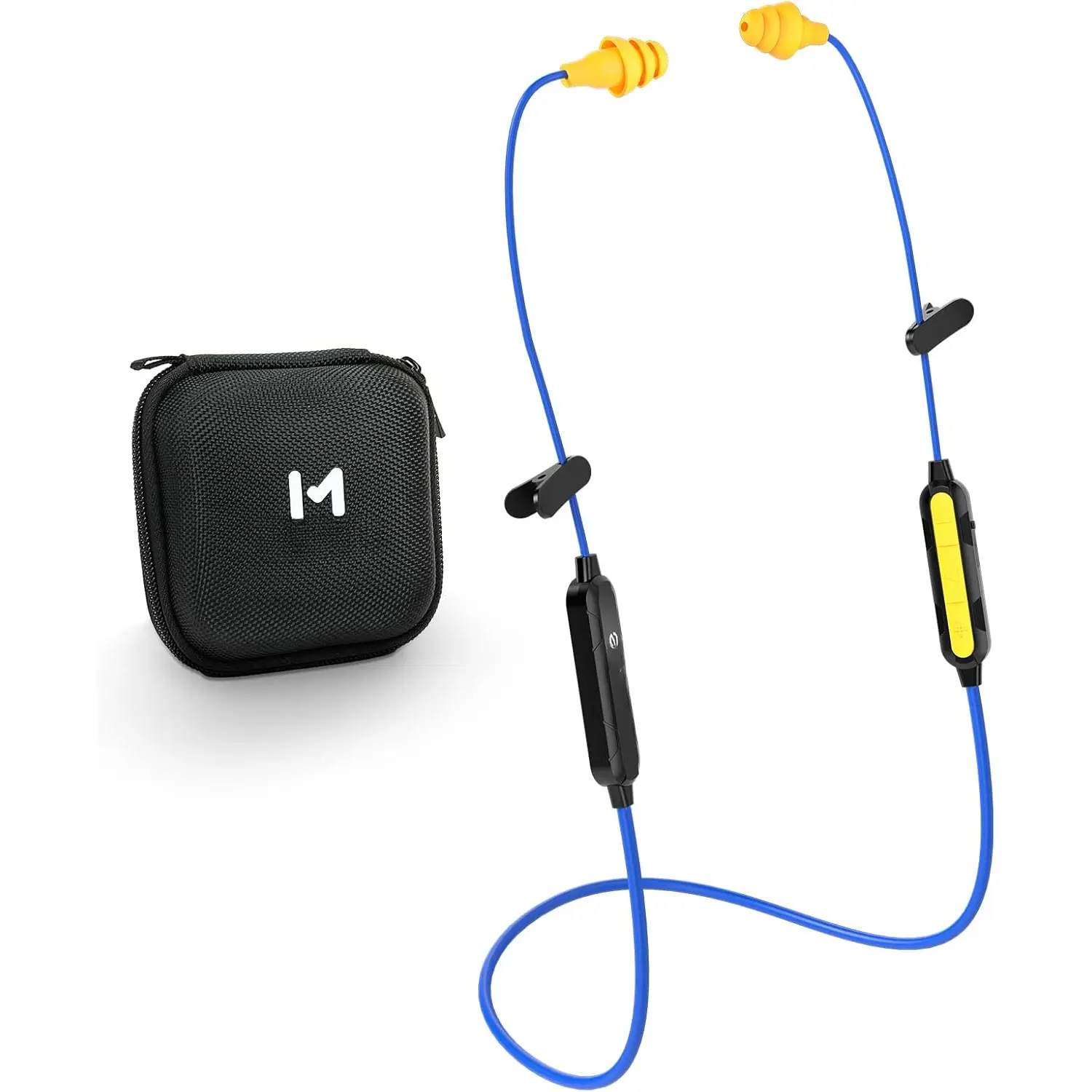 Portable Modern Synthetic Bluetooth 5.3 Rechargeable In-Ear Headphones, 29dB Noise Reduction Safety Audio Earbuds with Controls, 19+Hr Playtime for Lawn Mowing Industrial Work (Black)