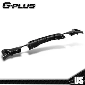 Rear Bumper Diffuser Fit For BMW F32 F33 F36 4 Series M Sport 14-20 Gloss Black