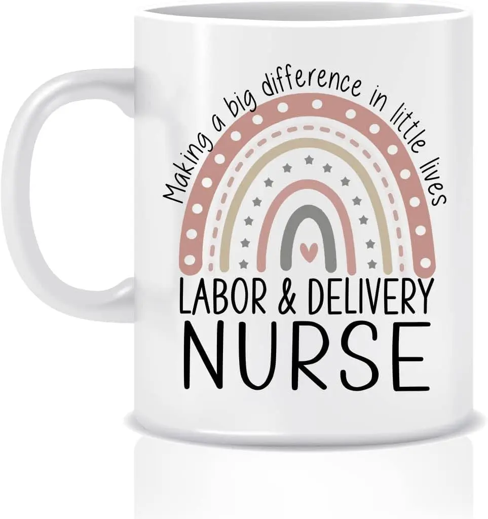 Labor And Delivery Nurse Gift Idea - Thank You Appreciation Gifts For L&D Nurse - Funny Labor Nurse Coffee Mug - L&D Nurse Mug - Laborhood Mug - Mother Baby Nurse Mug 11oz