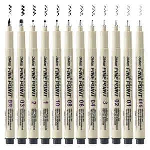 Waterproof Fine Point Pen, 6/9/12pcs Smooth Fine Point Pen, Art Supplies for Drawing, Painting, Sketching, Architecture, Design, Paint Pens