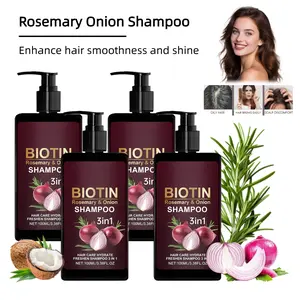 Rosemary Onion Shampoo | Biotin-Rich | Supports Healthy Growth, Deep Cleansing | Mild Lather, Easy to Rinse | Hydrates Scalp, Color-Safe | Ideal for Thin/Damaged Hair