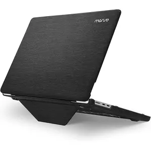 MOSISO Compatible with MacBook Air 15 inch Case 2025 2024 2023 Release M4 A3241 M3 A3114 M2 A2941 with Touch ID, Knit Fabric Coated Plastic Hard Shell Case Cover with Fold Kickstand