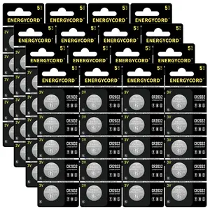 ENERGYCORD CR2032 Battery 3V Lithium Button Cell 80 Pack Long Lasting Leak-Free High Capacity for Watches Calculators Medical Devices Key Fob Remotes