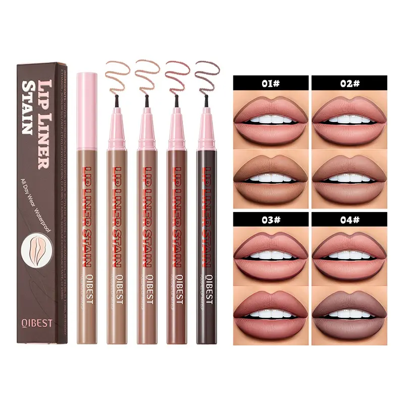 Lip liner makeup waterproof and long-lasting non-stick cup matte not easy to fade outline lip color natural lipstick pen