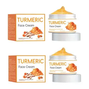 Turmeric VC Face Cream Rich in Vitamin C & Turmeric Deep Moisturizing Hydrating Nourishing Skin Tightening Soft Elasticity Revitalizes Daily Moisturizing Blend 50g X 2 Moisturizer