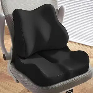 Memory Foam Seat Cushion for Office Chair and Chairs, Relieves Back Pain and Tailbone Pain, Ergonomic Design for Long Sitting, Office Chair Upgrade