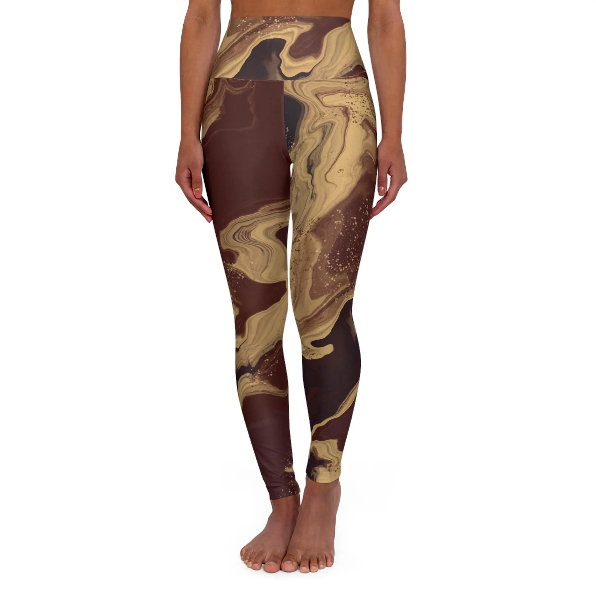 Abstract Marble High Waisted Yoga Leggings | Comfortable & Stylish Activewear