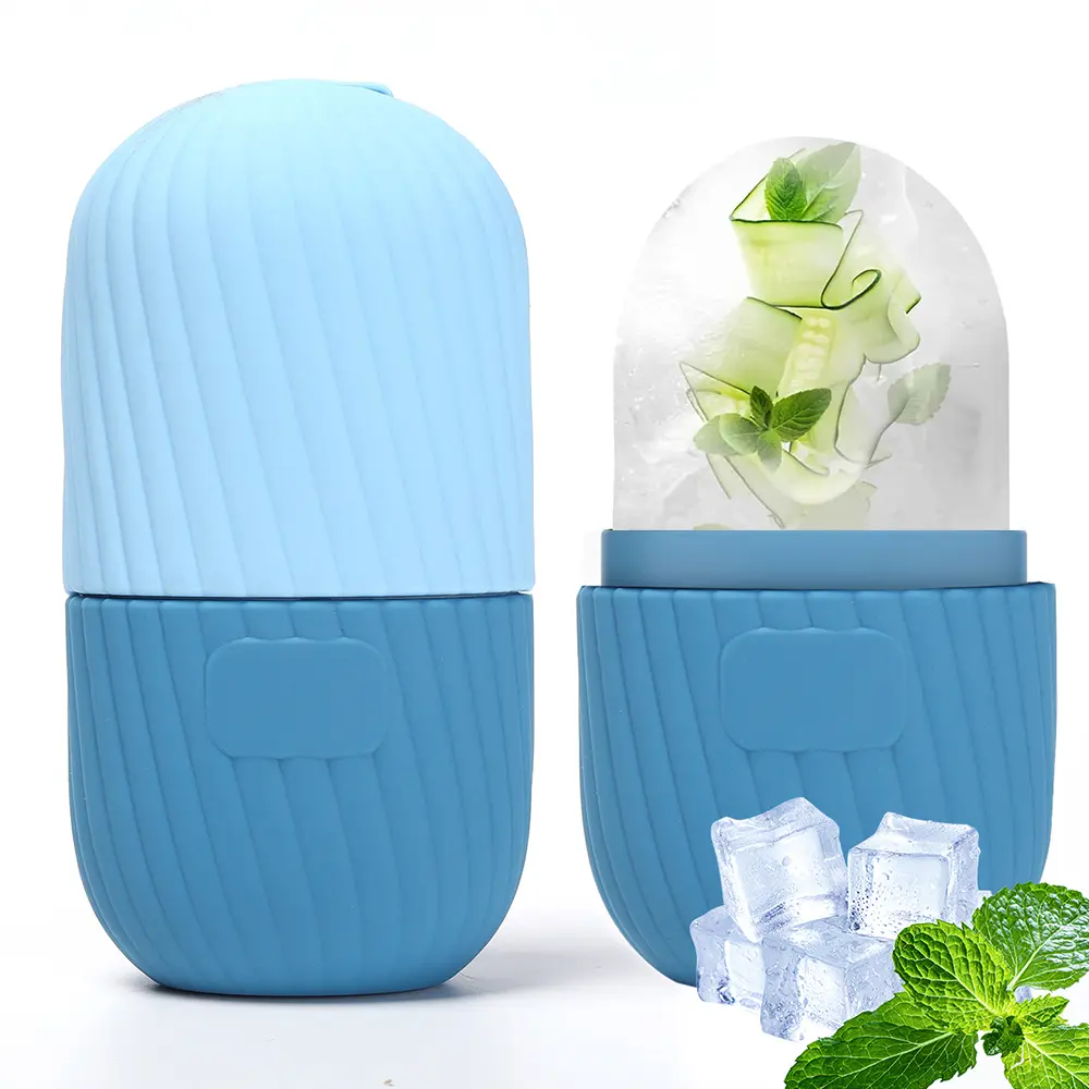 Ice Face Roller Beauty & Facial Care Tool - Cooling Depuffing Device with Silicone Ice Mold, Morning Routine Essential, Cute Gift for Women, Beauty Tools, Facial Care Tools