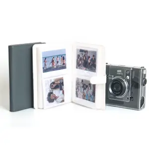 Wide Pure Color Alligator Skin Photo Album, Scrapbook Photo Album, 80 Sheets 5 Inch Polaroid Picture Collection, Perfect for Memories & Keepsakes