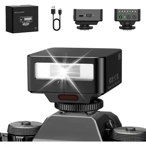 Flash F30  Flash,GN15 Camera Flash 7 Power Levels Manual Hot Shoe Flash for  ZV1/Ricoh GR3 ///Fuji/Digital Film Cameras/DSLR Camera(Not Compatible for  ZV-1F.