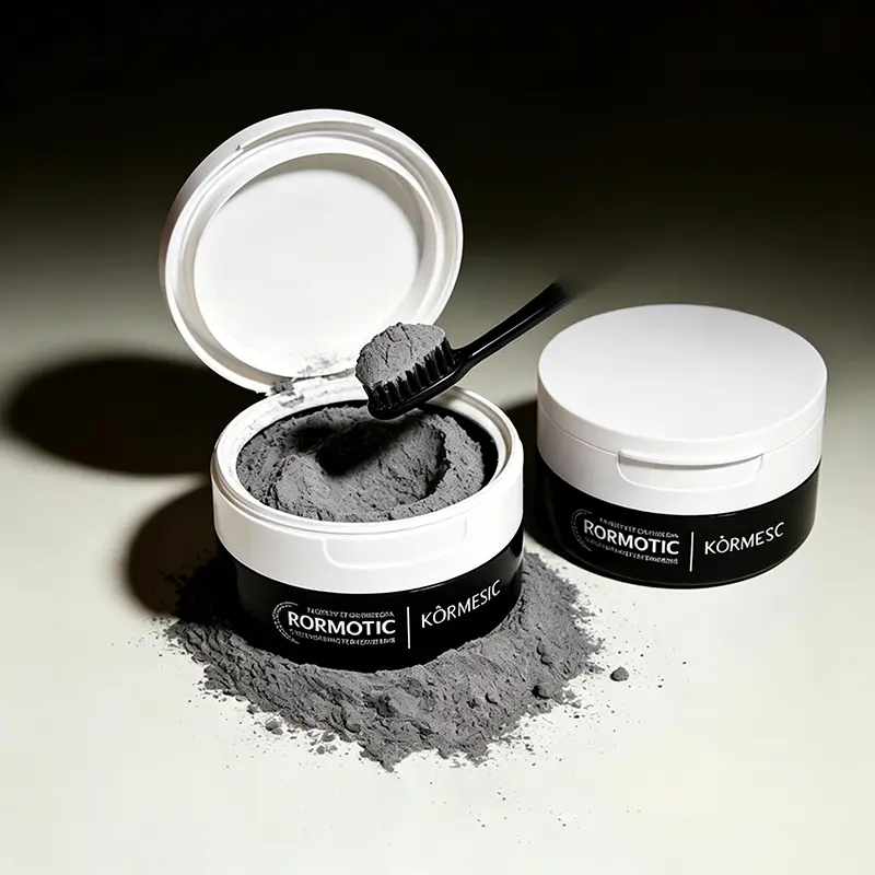 Natural Activated Charcoal Oral Cleansing Tooth Powder, Infused with Lactobacillus & Angelica Extract, for Yellow Teeth & Plaque Removal